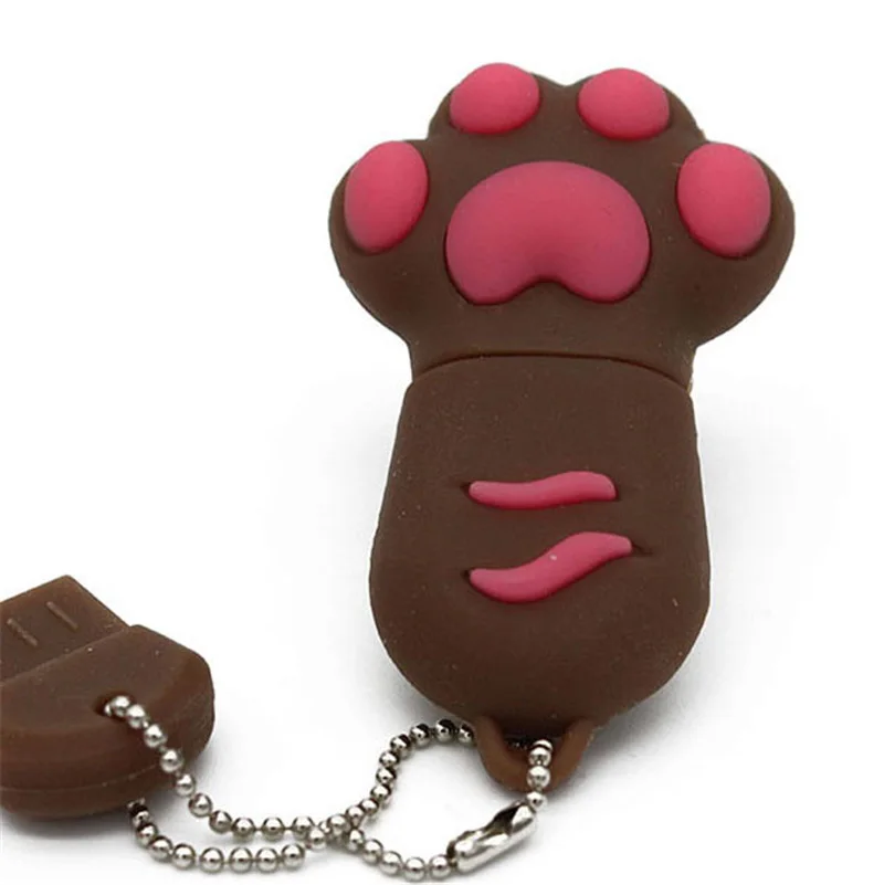 Brown JASTER модная флеш-карта с когтями кота из мультфильма usb карта памяти 32 ГБ/16 ГБ/8 ГБ/4 ГБ usb 2,0 карта памяти модная память - Цвет: Brown