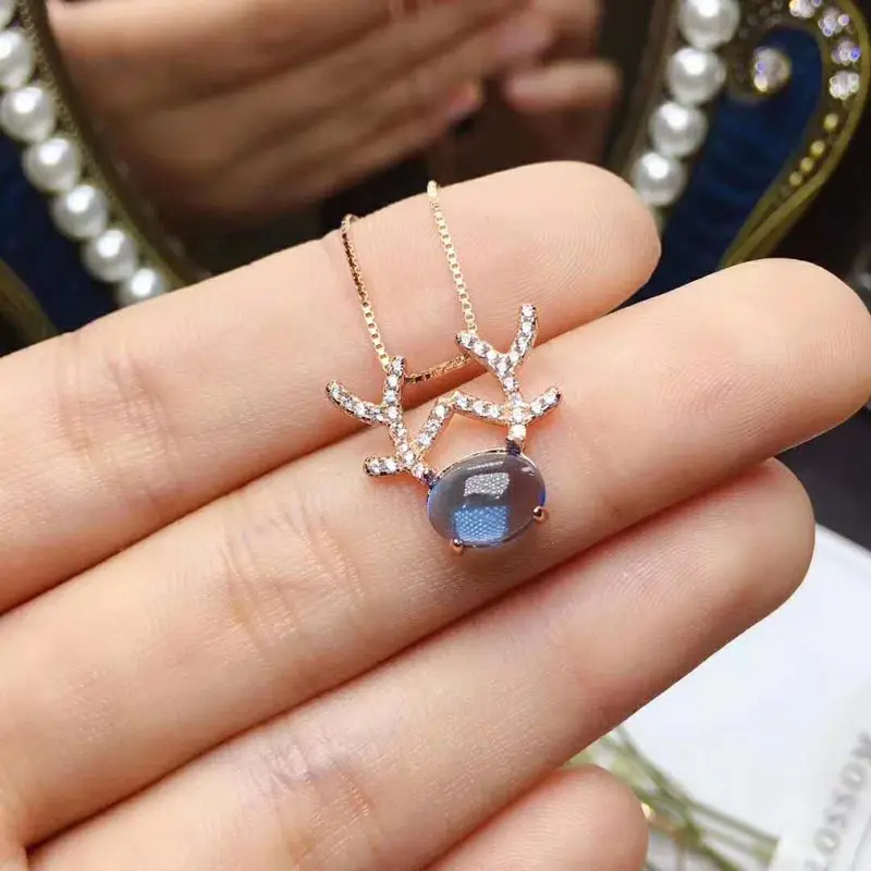 

Xin yi peng 925 silver plated 18 k rose gold inlaid natural topaz female necklace for women necklace pendant fine jewelry S925