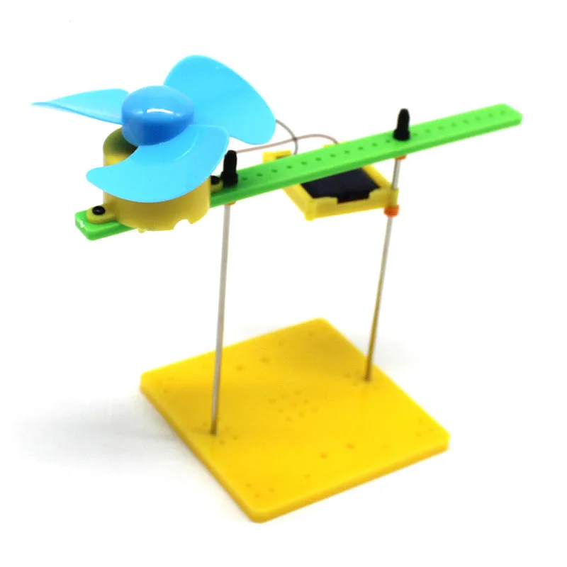 

DIY Solar Energy Handmade Fan Physical Building Blocks Kits Assembled Toy Teaching Science Tool Educational Toy