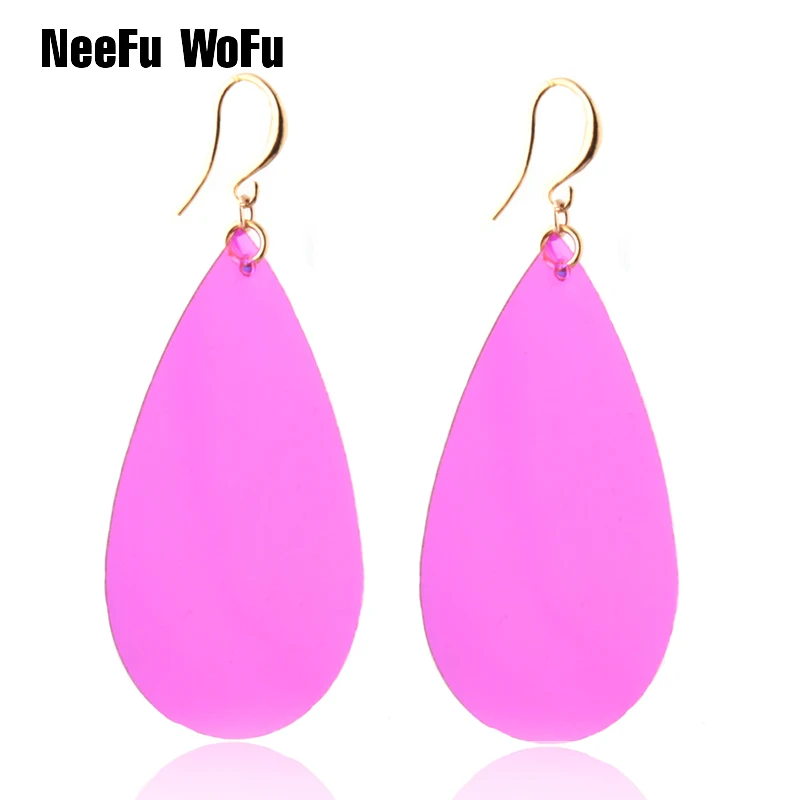 Серьги NeeFu &quotwofu&quot прозрачная кожаная серьга ПВХ большие длинные серьги