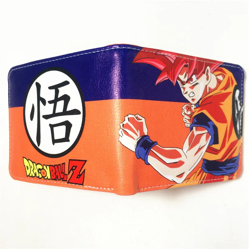 Аниме Драконий жемчуг Z кошелек Гоку косплей мультфильм Короткие Двойные кожаный