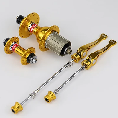 Gold Pair 20H-28H Новатек A211SB F172SB 20 24 28 32 36H складные велосипедные втулки для беспедальный велосипед раздвижные велосипеды 8/9/10/11S черный, красный цвета: золотистый, серебристый - Цвет: Gold Pair 20H-28H