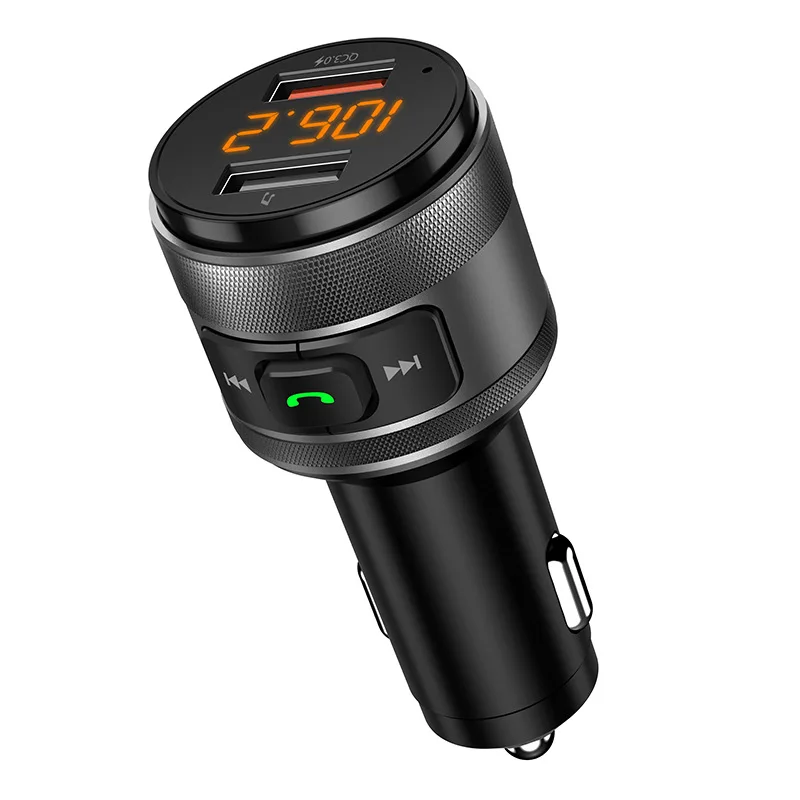 Автомобильное зарядное устройство C57 с двумя usb-портами quick charge 3,0, Bluetooth, fm-передатчик, автомобильный комплект, MP3 музыкальный плеер, беспроводной fm-радио адаптер