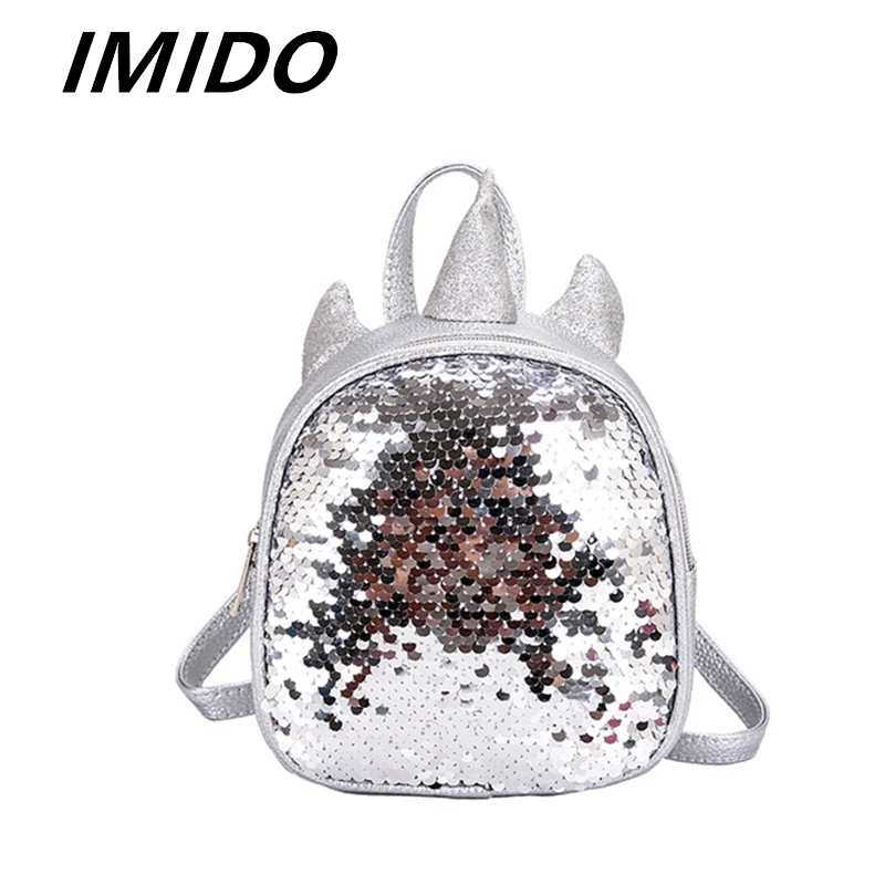 IMIDO 2019 Летний Новый Стиль градиент блесток мультфильм Единорог Женская