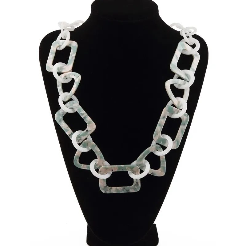 Длинное ожерелье из акриловой цепочки NK1015|women jewelry|long necklacejewelry women |