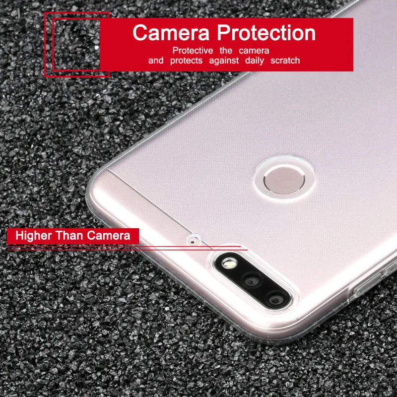 Чехол GodGift для Huawei Y7 Prime 2018 Роскошный чехол прозрачный силиконовый Y 7 чехлы Y7Prime |