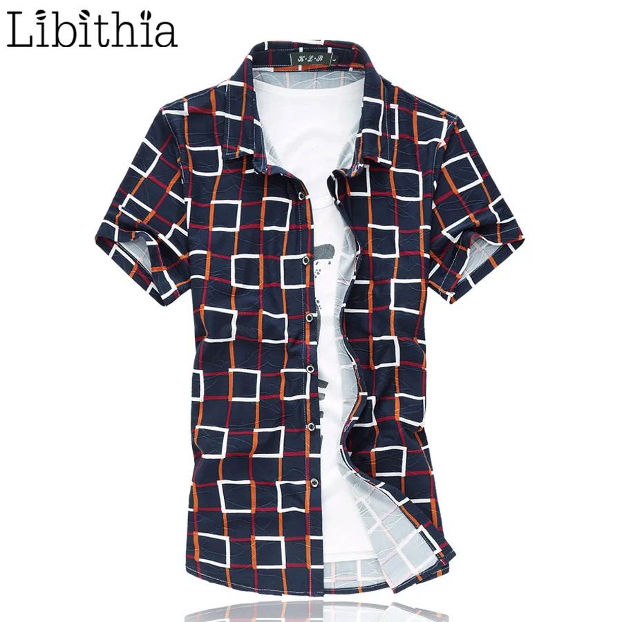 Рубашка мужская из мерсеризованного хлопка тонкая крутая блузка с коротким