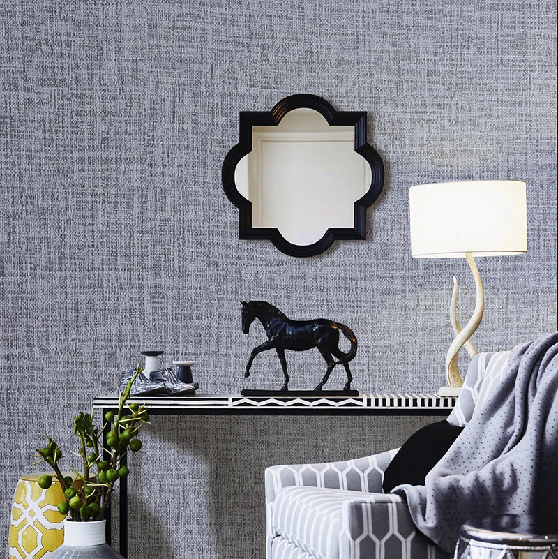 HaokHome искусственная Grasscloth палку корки Wallpape сплошной цвет серый лен самоклеющиеся контакт Бумага гостиная Спальня home decor
