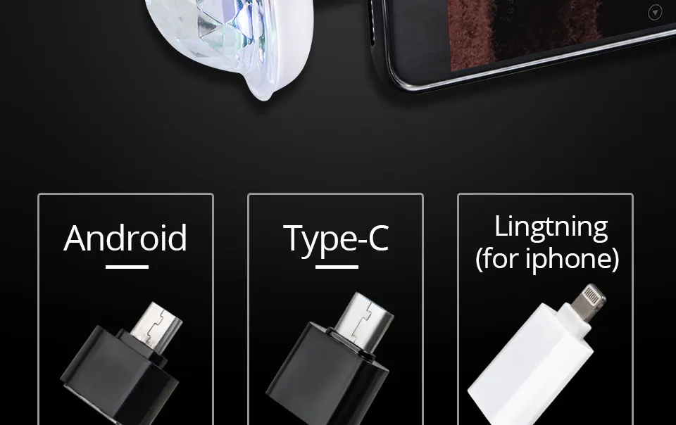 Мини USB СВЕТОДИОДНЫЙ вечерние светильник s сценический Lumiere эффект лампы 4 Вт Портативный диско шар красочный лазерный DJ диско-светильник музыка для мобильного телефона