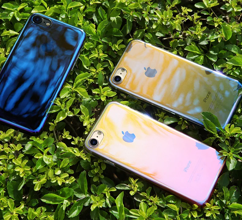 Чехол для телефона SMILYOU iPhone 8 7 6 s ультра тонкий градиентный цветной Жесткий Plus