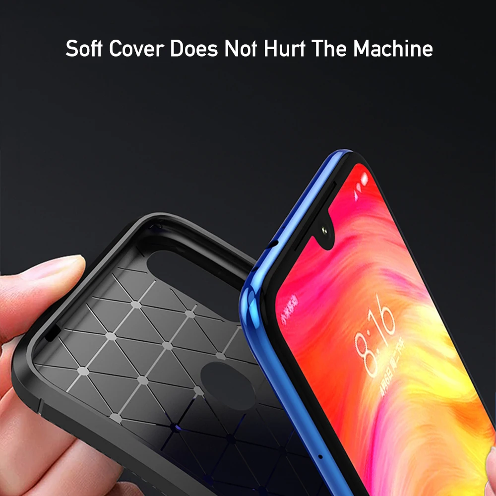 Heyytle Ultra Thin Silicone Case For Xiaomi Mi 8 Lite 9 se F1 Go Full Cover Redmi Note 5 6 7 Pro Plus 6A Carbon Fiber |