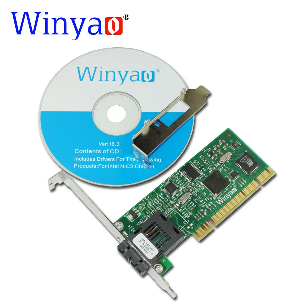 Winyao WY559FX-SC PCI 32Bit 100FX SC (1310nm 20 KM) настольный сетевой адаптер для Ethernet-82559 100 Мбит/с NIC |