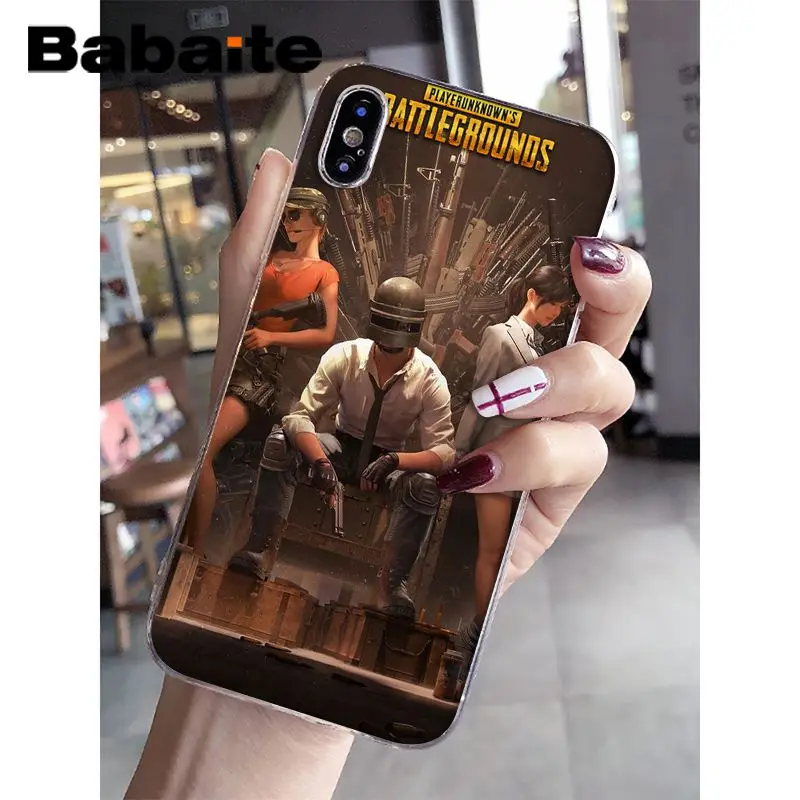 Babaite PLAYERUNKNOWN S BATTLEGROUNDS PUBG ТПУ силиконовый чехол для телефона чехол для iPhone X XS MAX 6 6s 7 7plus 8 8Plus 5 5S SE XR