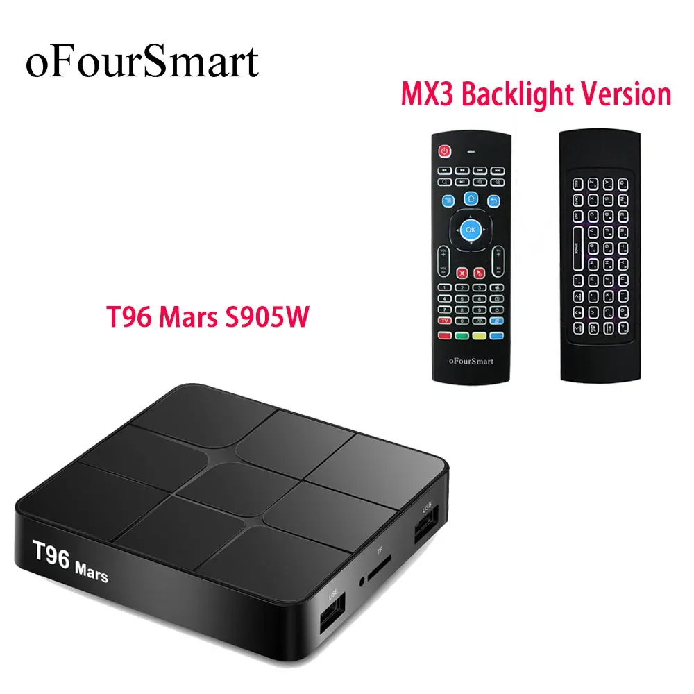 T96 Mars With Amlogic S905W четырехъядерный процессор Android 7 1 TV BOX BT2.1 ГБ/2 Гб RAM 8 ГБ/16 ГБ ROM 2 4 ГГц