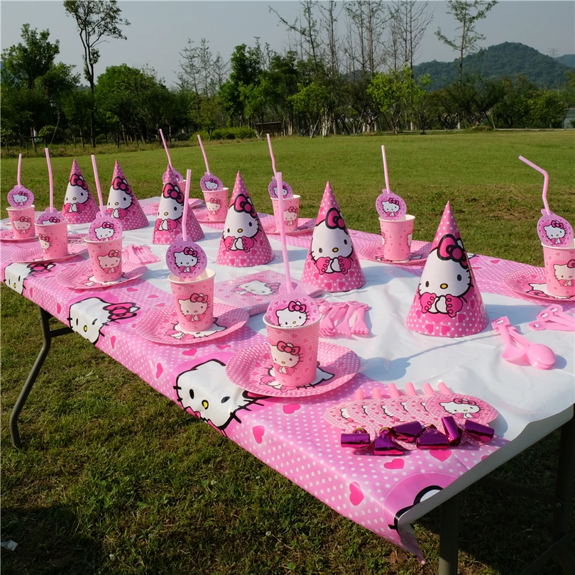 Рисунок Hello Kitty тема кошки детские День рождения Декорации для вечеринок детский