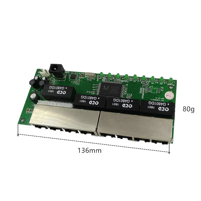 Поо PBC 8 порт Gigabit Ethernet коммутатор портов met pin way header 10/100/1000 m концентратор 8way