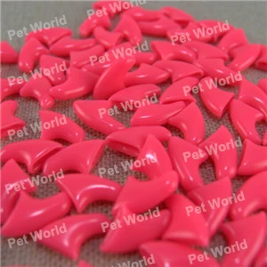 pink 20 шт./лот колпачки для ногтей кошки мягкие кошачьи лапы коготь кошки XS, S, M, L с бесплатным клеем - Цвет: pink