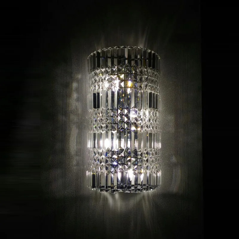 Новый высококачественный прозрачный Кристальный полуцилиндрический настенный светильник может быть