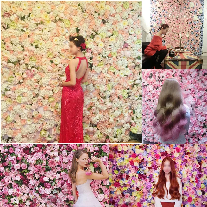 10 шт./лот искусственный шелк роза для свадебного фона цветочное украшение на