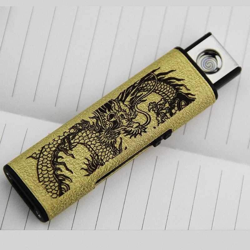 Dragon Креативный маленький USB светильник er ветрозащитный светильник er беспламенный Электрический светильник для электронной зарядки металлический светильник с usb-портом - Цвет: Dragon