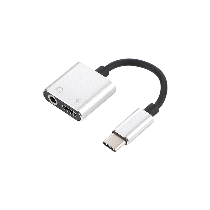 Usb type C адаптер зарядное устройство аудио кабель 2 в 1 тип-c до 3,5 мм разъем для наушников вспомогательный конвертер для Xiaomi сплиттер кабель
