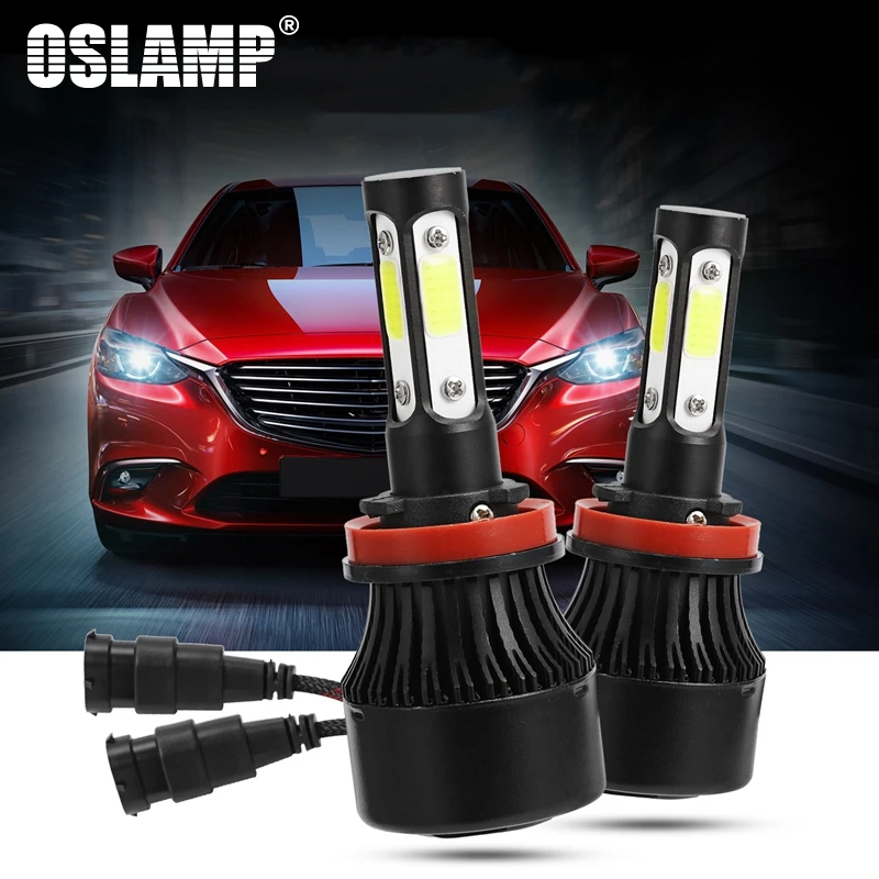 Oslamp X7 H11 фары автомобиля лампы удара чипов 4 стороны световой 10000LM 6000 K 100 W DC 12 V 24