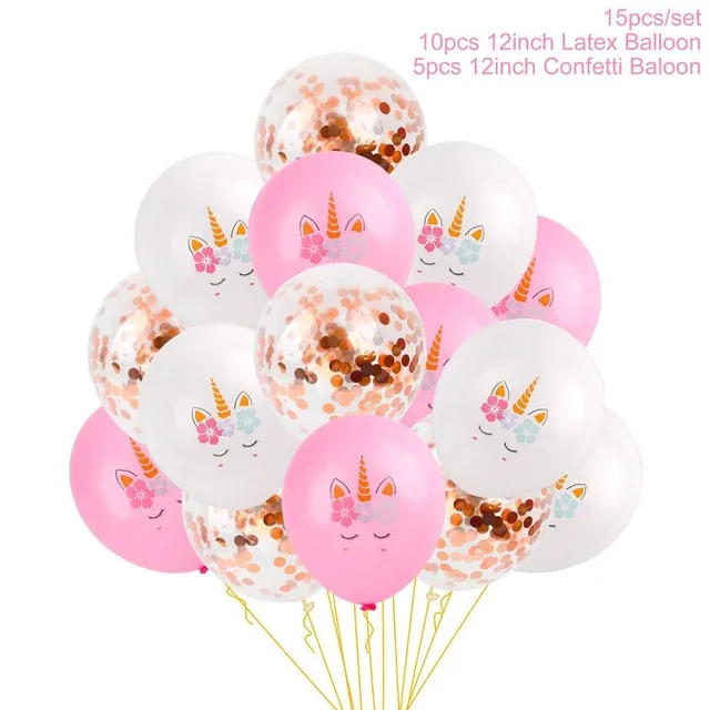 15pcs unicorn B RSG STARLZMU 1 шт Единорог воздушные шары День рождения украшения Детские гелиевые шары с персонажами мультфильмов Единорог вечерние украшения Balony - Цвет: 15pcs unicorn B RSG