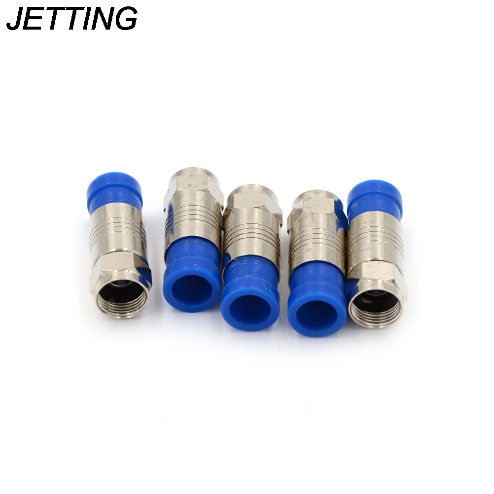 JETTING 5 шт. соединитель кабеля RG6 коаксиальный Компрессионный фитинг F