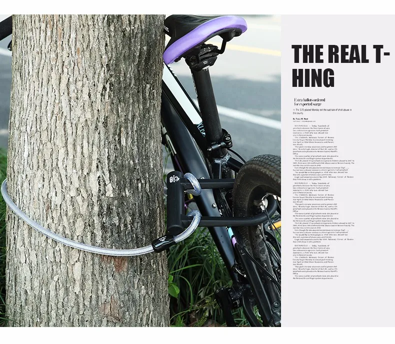 INBIKE Водонепроницаемый велосипедный Противоугонный замок из нержавеющей стали