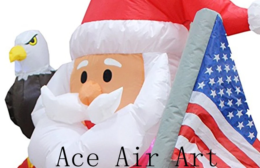 

"hot selling Lighted Christmas Inflatable Patriotic Santa Claus with Eagle and American Flag Yard Art Decoration 3.4 out of 5 st