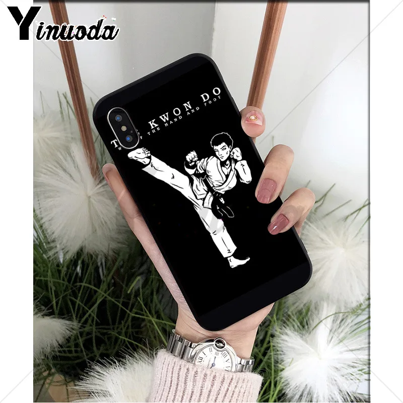 Yinuoda Kungfu тхэквондо ТПУ Мягкий силиконовый чехол для телефона чехол для iPhone X XS MAX 6 6S 7 7plus 8 8Plus 5 5S XR - Цвет: A7