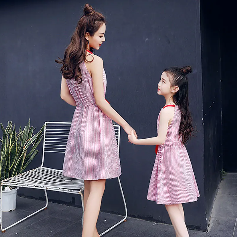 Наборы для семьи Детская одежда вечеринки мать и дочка платья женщин девушек