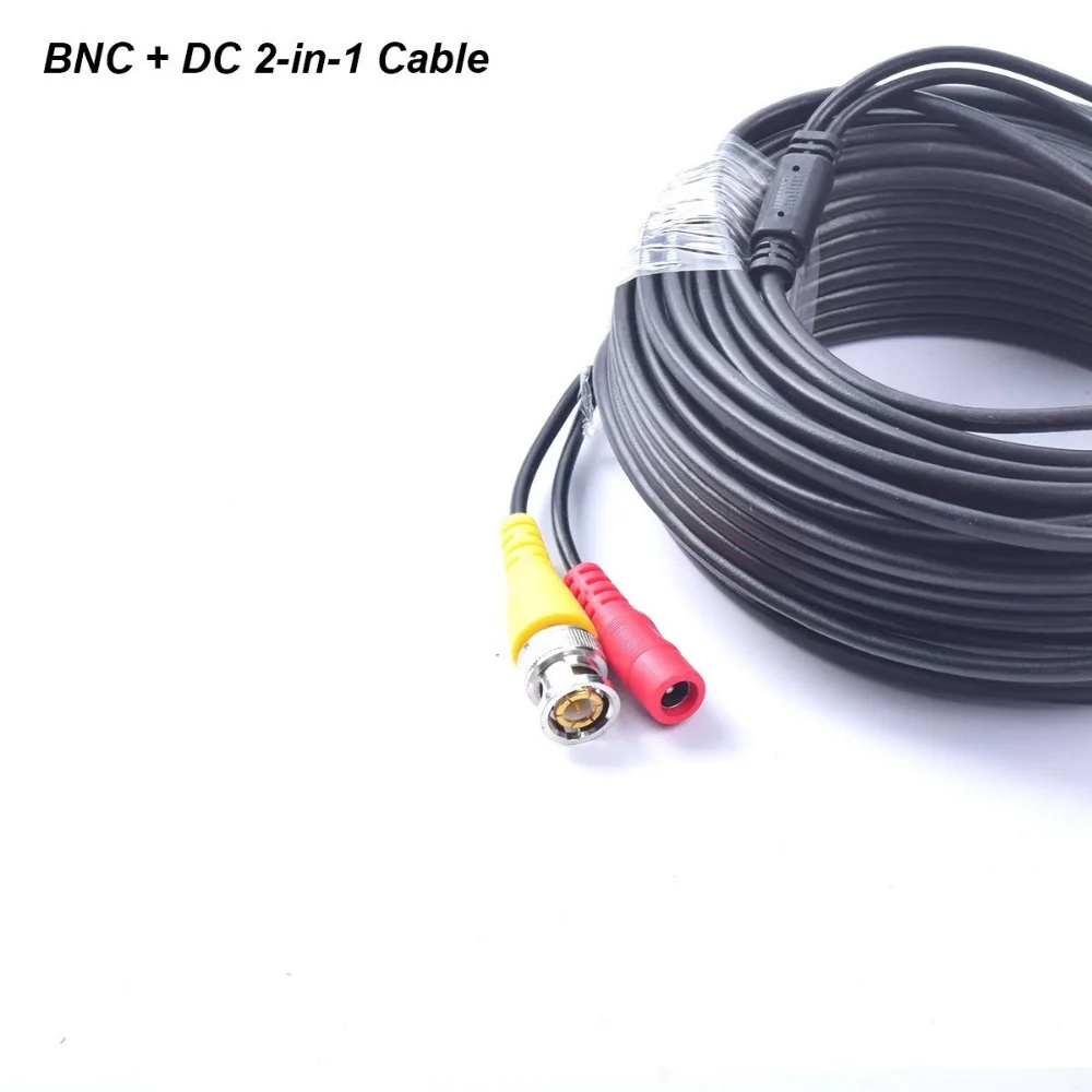 Кабель BNC и DC для видеонаблюдения 30 м 100 футов кабель питания проводных AHD камер