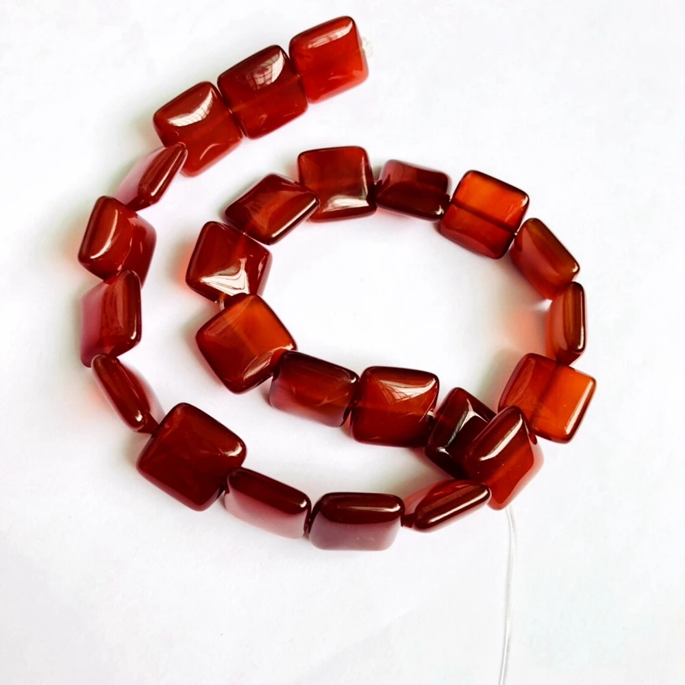 

Natural A Quality Red Carnelian Beads Red Agate 16mm 20mm Square Bead Gem Loose Beads For Jewelry Making,1strand 15.5"