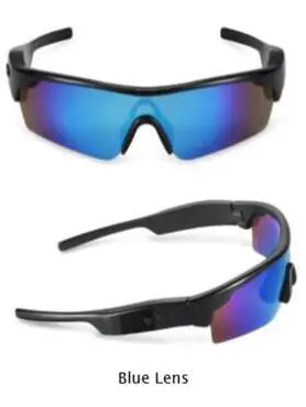 blue lens Беспроводные Смарт солнцезащитные очки с Bluetooth покрытием цветные линзы солнцезащитные очки для спорта на открытом воздухе Синхронизация для iphone Android телефонов - Цвет: blue lens