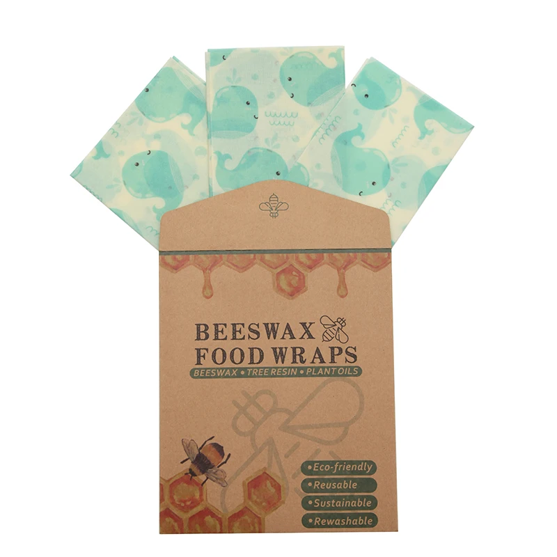 Многоразовые пчелиный воск пищевая обертывания моющаяся упаковка масляной