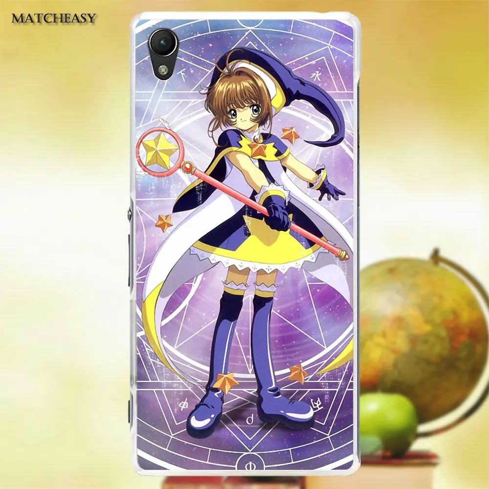 Мягкий термополиуретановый чехол для телефона Sakura Card Captor Sony Xperia Z Z1 Z2 Z3 Z4 Z5 compact Mini