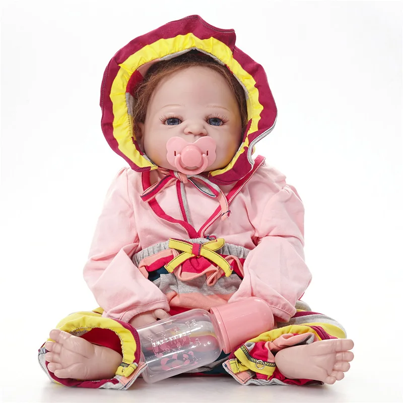 Силиконовые возрождается Куклы ребенка BJD с большим Средства ухода для век