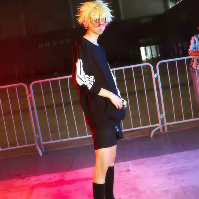 [Сток] Аниме Boku no Hero Academy Bakugou Katsuki, повседневная одежда, уличный тканевый костюм для косплея на Хэллоуин