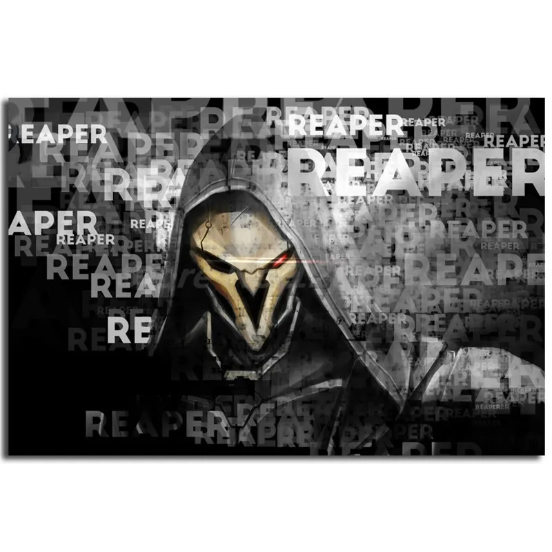 Видеоигра Overwatchs Reaper обои Холст Плакаты печать настенная живопись декоративная