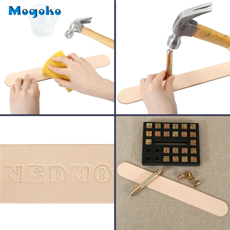 Mogoko Leathercraft металлический Алфавит 13 мм, 26 букв отпечатанный металлический кожаный перфоратор для кожаная поясная сумка шляпа обувь