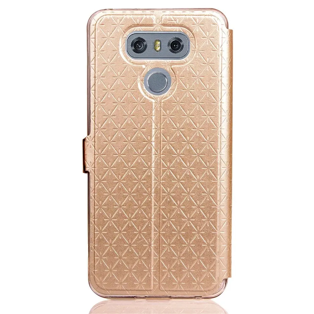 Для LG G6 Посмотреть Окно Кожа Флип Case Коке силиконовый чехол Soft Phone lg g6 g 6 Covers| |