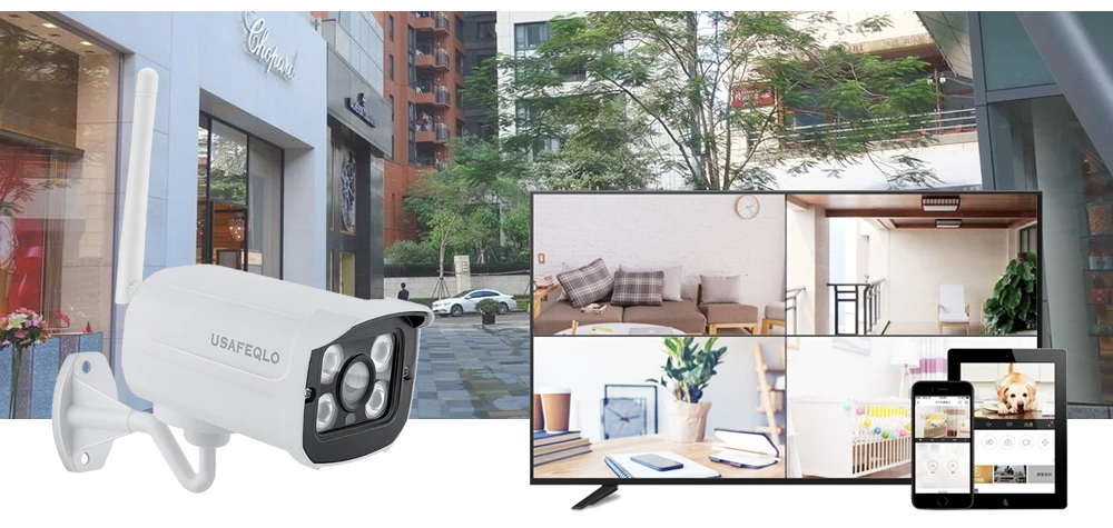 Уличная камера наблюдения USAFEQLO, WiFi, 5MP, 2,4G, HD IP Cam, SD карта, для хранения, беспроводная, Погодостойкая, камера безопасности, H.265+ IP камера