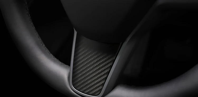 LUCKEASY руль патч для Tesla модель 3- рулевое колесо аксессуары части из углеродного волокна