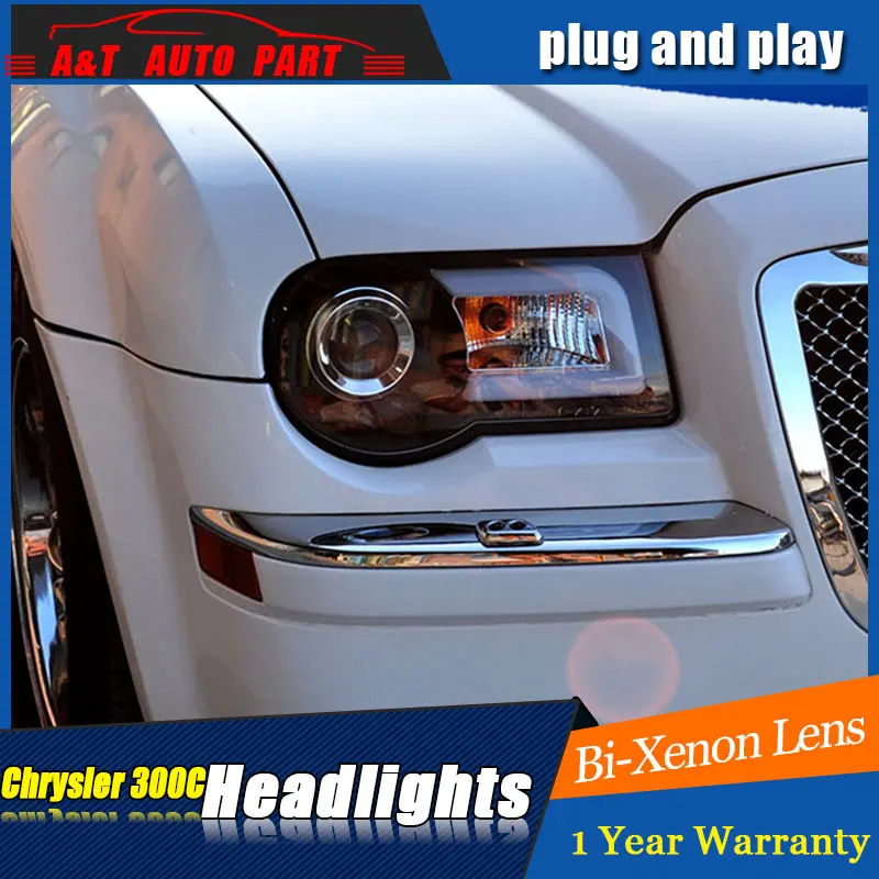 Автозапчасти Стиль светодиодный налобный фонарь для Chrysler 300C фары 2005 2012 drl H7