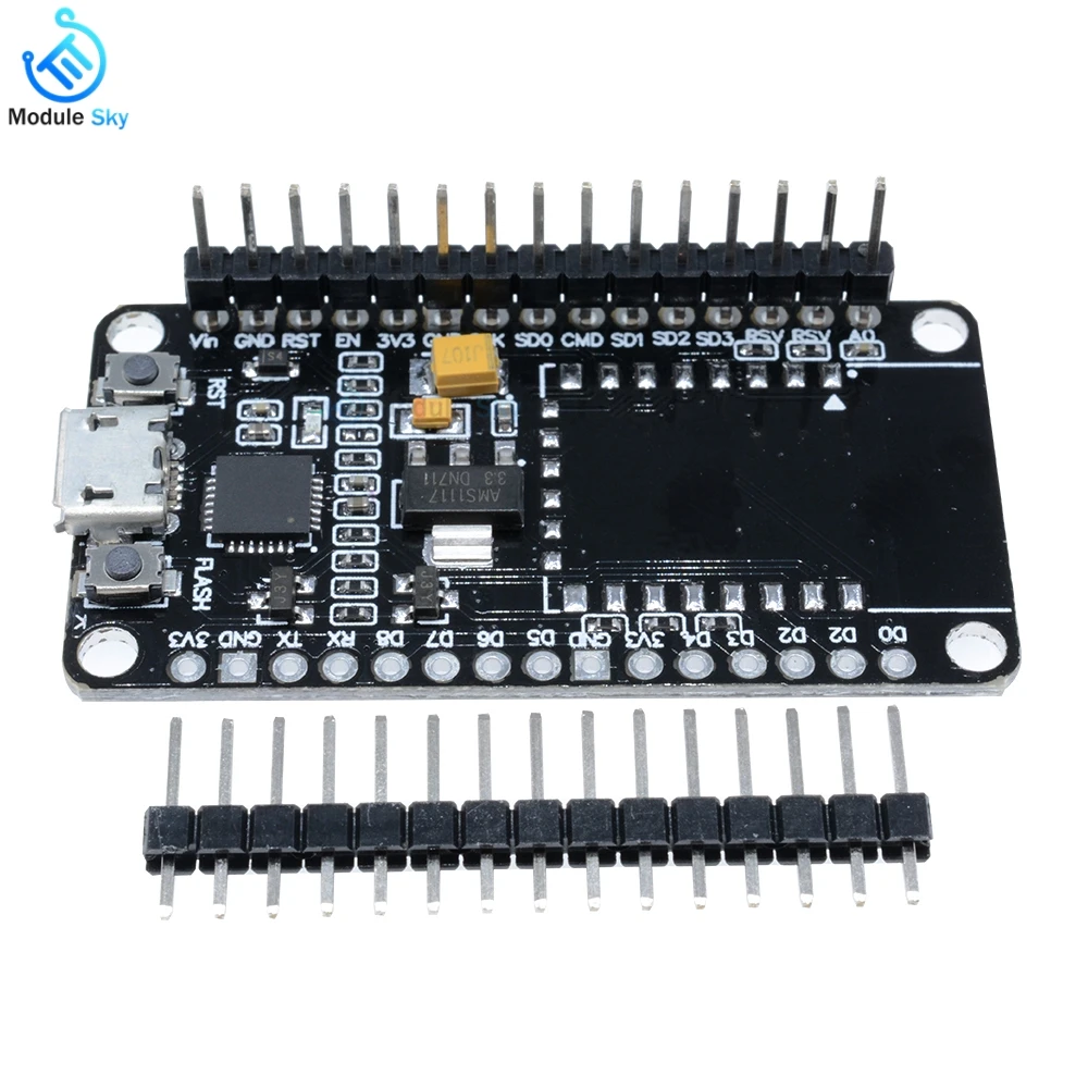 Беспроводной модуль Wi Fi для NodeMCU ESP8266 USB ESP 12E/F CP2102 Интернет питание постоянного