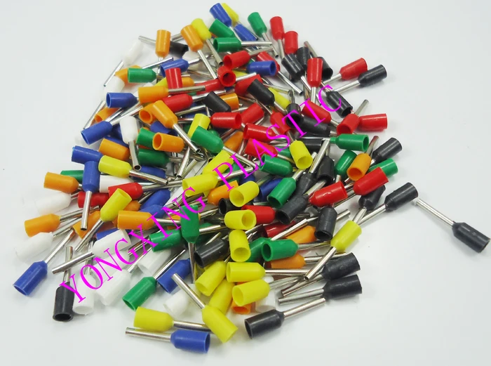 

700PCS/ E1508 7 color insulated cord end terminal Bootlace cooper Ferrules kit set Wire Copper Crimp Connector Cord Pin End