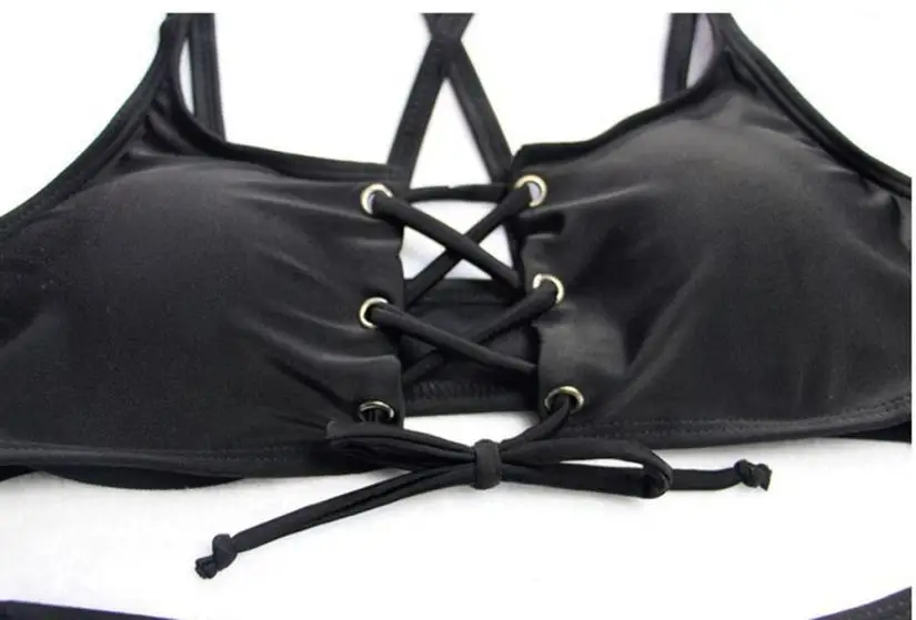 Купальный костюм сексуальный женский бандажный пуш-ап бикини набор мягкий