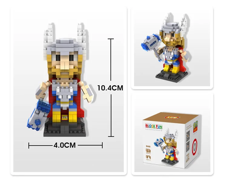LOZ Diamant блоков фигурка briques строительные блоки супер герой Jouets loisirs Супер-герои
