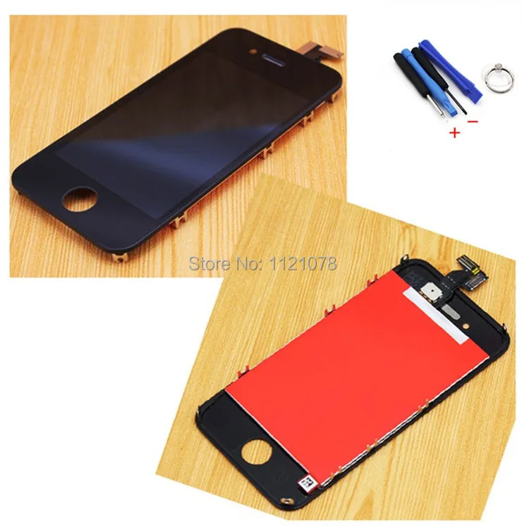 Black For iPhone 4 4G LCD Display + Touch Screen digitizer +  Frame +  Tools Assembly Free shipping !!!